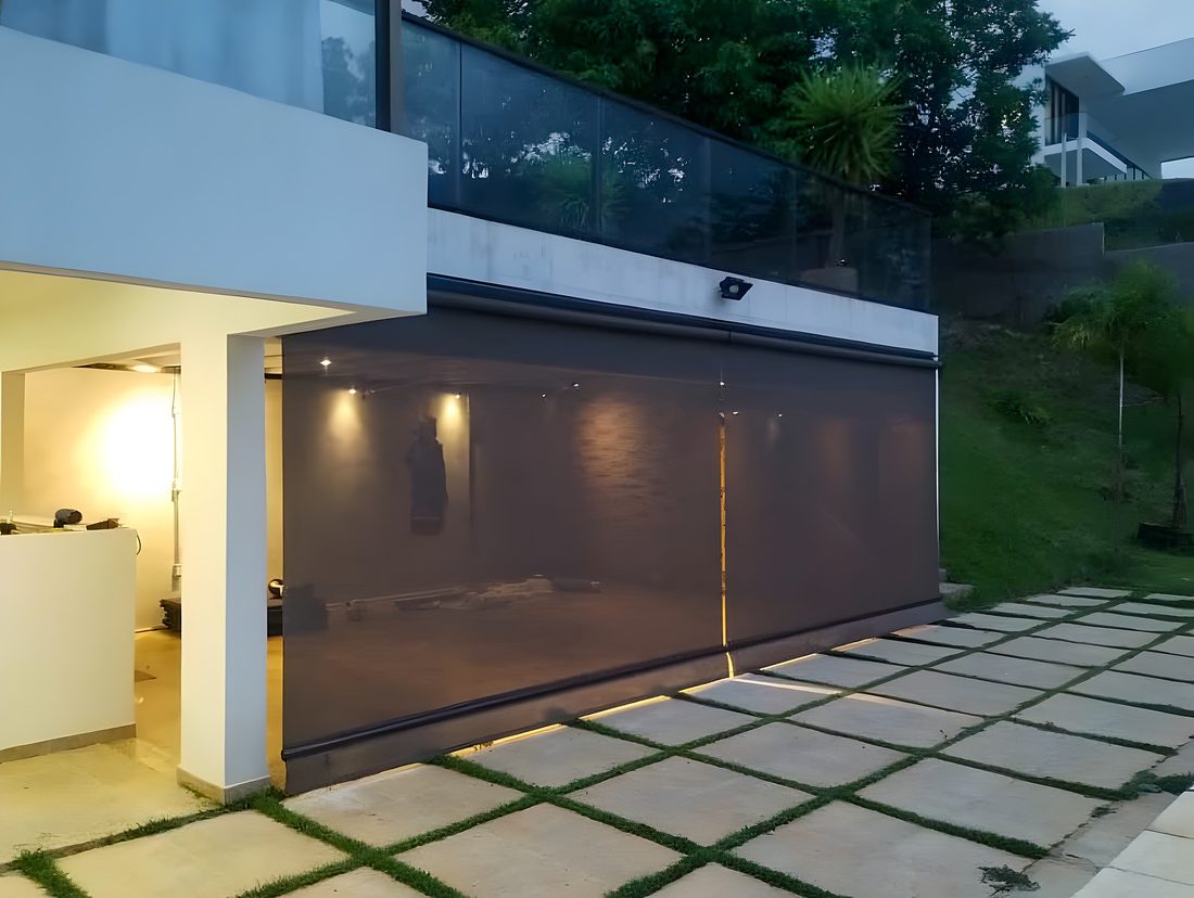 Obra de cortinas da Dinâmica Toldos em Brasília