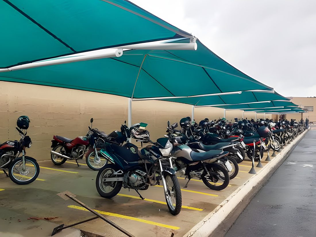 Obra de cortinas da Dinâmica Toldos em Brasília