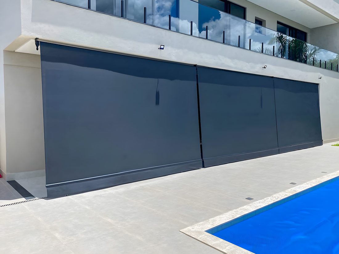 Obra de cortinas da Dinâmica Toldos em Brasília